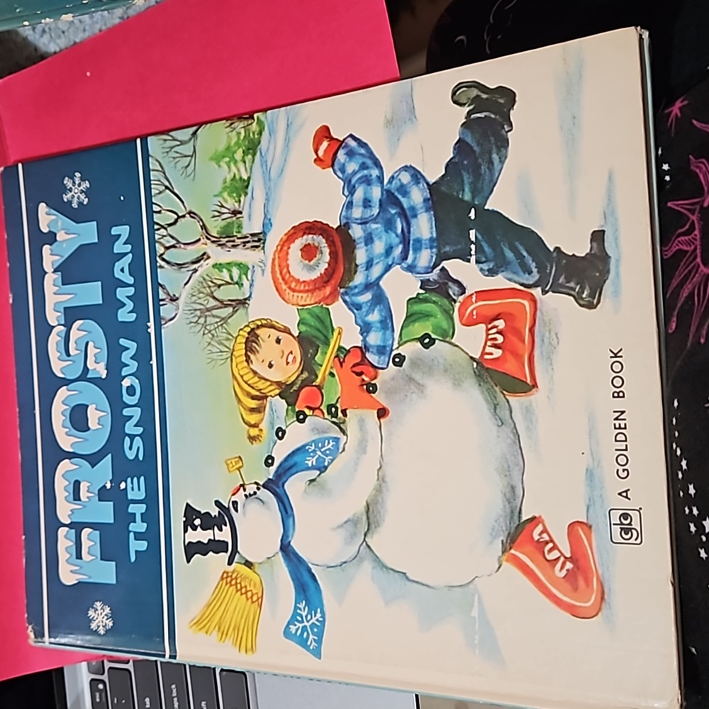 Vintage Frosty the Snowman big Golden book, 1950 vintage childrens books